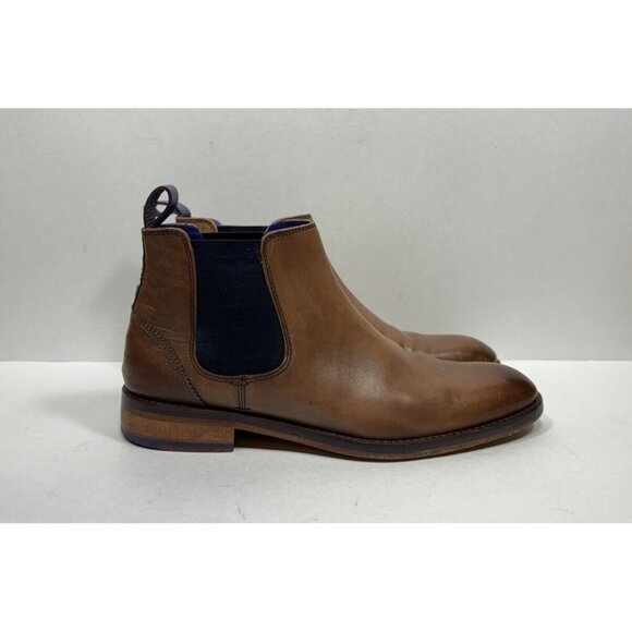 Ted Baker London Camroon Chelsea Boot Brown Leather Mens Size 8.5 Shoes - Picture 1 of 8